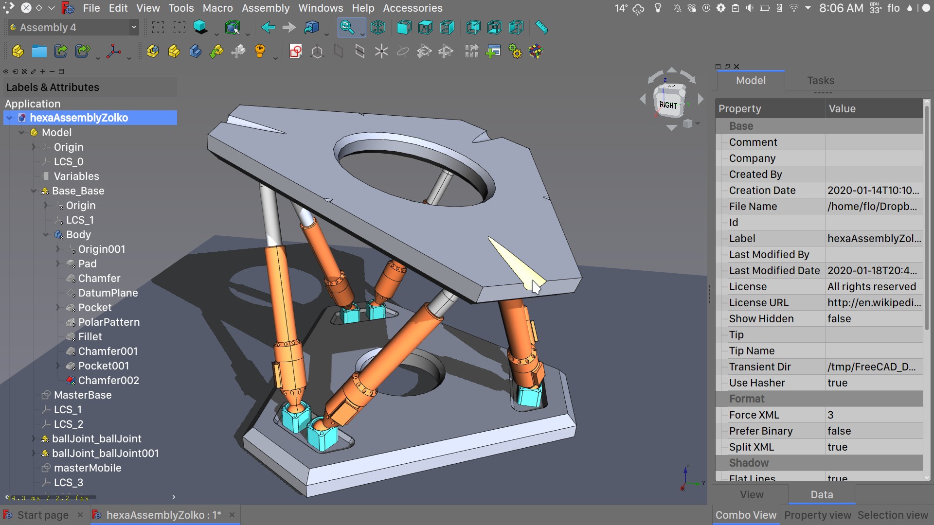 3D drawing in FreeCAD
