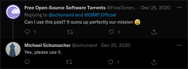 Twitter exchange where Schmacher agrees to let us use his story