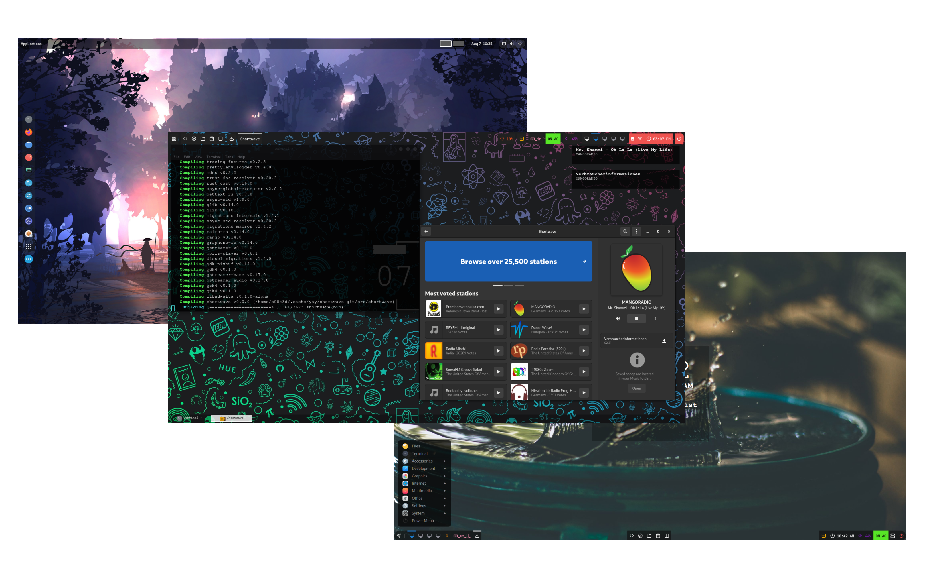 Preview of Peux OS GNOME, LXQt and Xfce