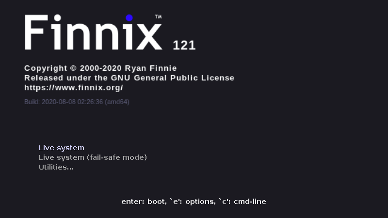 Banner for Finnix